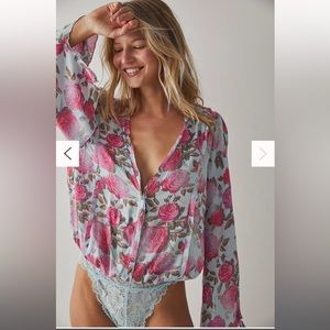 NWT Free People Everything’s Rosy Bodysuit